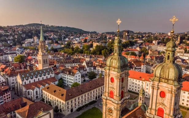 City view of St. Gallen, branch valantic Customer Engagement & Commerce (CEC)
