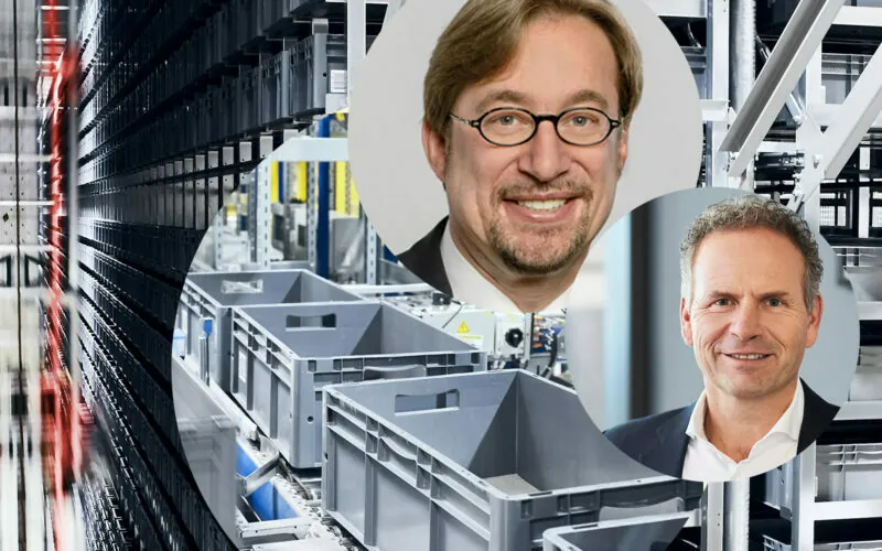 Bild von Prof. Dr.-Ing. Johannes Fottner (TU München) und Martin Hofer (valantic), Trends in Logistik